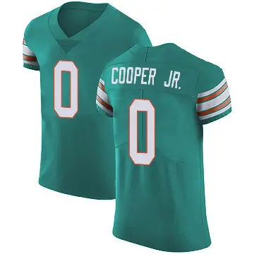 ＃0 Men's Bump Cooper Jr. Green Elite Miami Dolphins Aqua Alternate Vapor Untouchable Jersey