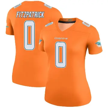 ＃0 Women's Minkah Fitzpatrick Orange Legend Miami Dolphins Color Rush Jersey
