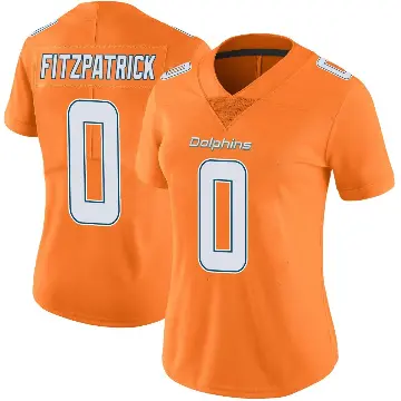 ＃0 Women's Minkah Fitzpatrick Orange Limited Miami Dolphins Color Rush Jersey