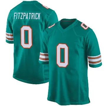 ＃0 Youth Minkah Fitzpatrick Aqua Game Miami Dolphins Alternate Jersey