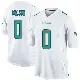 ＃0 Youth Zach Wilson White Game Miami Dolphins Jersey