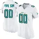 ＃00 Women's Custom White Game Miami Dolphins Jersey