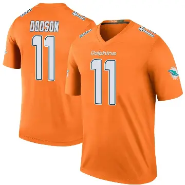 ＃11 Men's Tyrel Dodson Orange Legend Miami Dolphins Color Rush Jersey