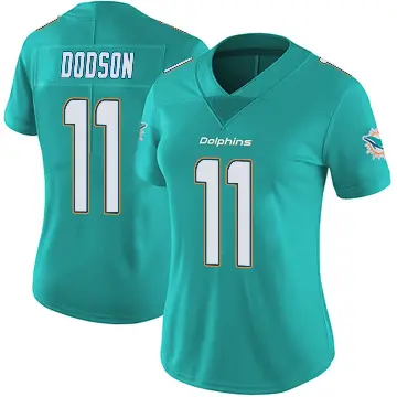 ＃11 Women's Tyrel Dodson Aqua Limited Miami Dolphins Team Color Vapor Untouchable Jersey