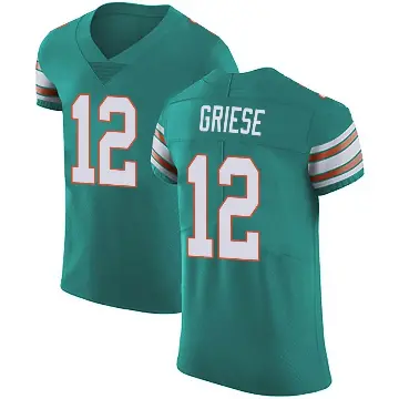 ＃12 Men's Bob Griese Green Elite Miami Dolphins Aqua Alternate Vapor Untouchable Jersey