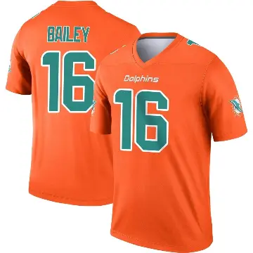 ＃16 Men's Jake Bailey Orange Legend Miami Dolphins Inverted Jersey