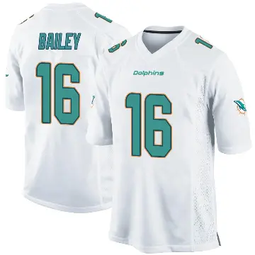 ＃16 Men's Jake Bailey White Game Miami Dolphins Jersey