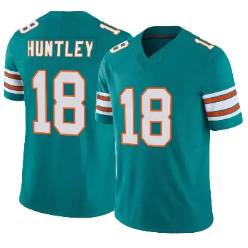 ＃18 Men's Tyler Huntley Aqua Limited Miami Dolphins Alternate Vapor F.U.S.E. Jersey