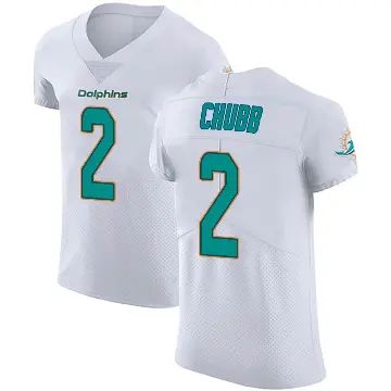 ＃2 Men's Bradley Chubb White Elite Miami Dolphins Vapor Untouchable Jersey