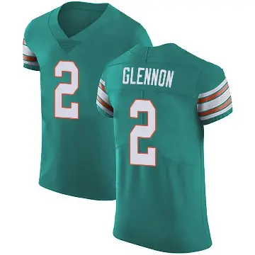 ＃2 Men's Mike Glennon Green Elite Miami Dolphins Aqua Alternate Vapor Untouchable Jersey
