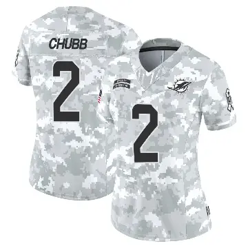 ＃2 Women's Bradley Chubb Arctic Camo Limited Miami Dolphins 2024 Salute to Service Jersey