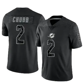 ＃2 Youth Bradley Chubb Black Limited Miami Dolphins Reflective Jersey