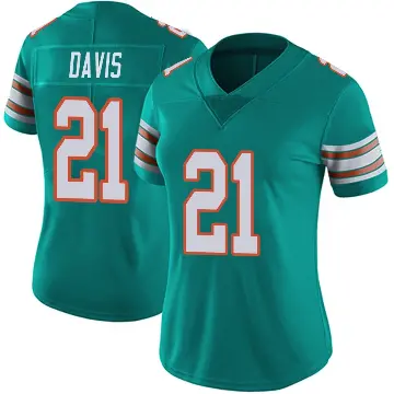 ＃21 Women's Ashtyn Davis Aqua Limited Miami Dolphins Alternate Vapor Untouchable Jersey