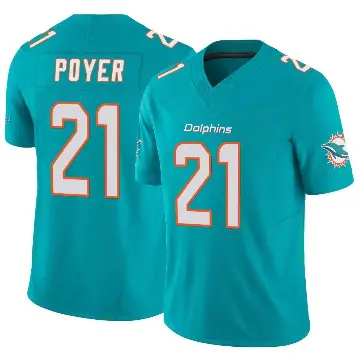 ＃21 Youth Jordan Poyer Aqua Limited Miami Dolphins Vapor F.U.S.E. Jersey