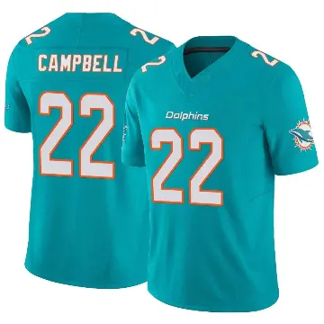 ＃22 Youth Elijah Campbell Aqua Limited Miami Dolphins Vapor F.U.S.E. Jersey