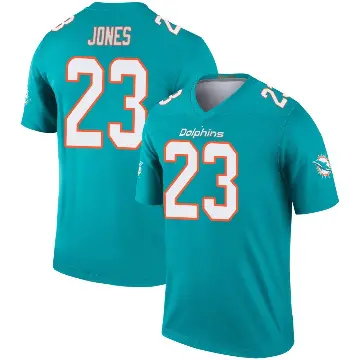 ＃23 Men's Jack Jones Aqua Legend Miami Dolphins Jersey