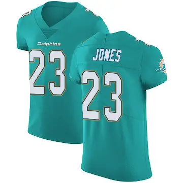 ＃23 Men's Jack Jones Green Elite Miami Dolphins Aqua Team Color Vapor Untouchable Jersey