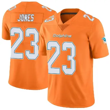 ＃23 Men's Jack Jones Orange Limited Miami Dolphins Color Rush Jersey
