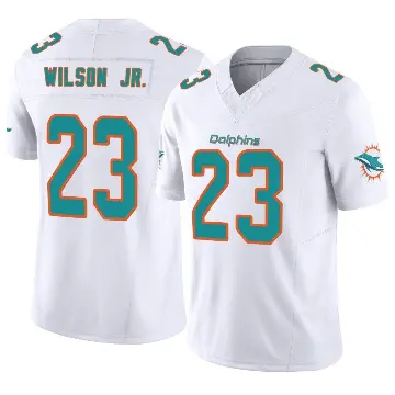 ＃23 Men's Jeff Wilson Jr. White Limited Miami Dolphins Vapor F.U.S.E. Jersey