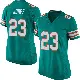 ＃23 Women's Jack Jones Aqua Game Miami Dolphins Alternate Jersey
