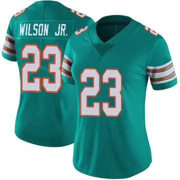 ＃23 Women's Jeff Wilson Jr. Aqua Limited Miami Dolphins Alternate Vapor Untouchable Jersey