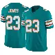 ＃23 Youth Jack Jones Aqua Limited Miami Dolphins Alternate Vapor F.U.S.E. Jersey