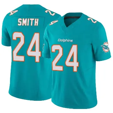 ＃24 Youth Cam Smith Aqua Limited Miami Dolphins Vapor F.U.S.E. Jersey
