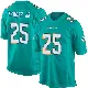 ＃25 Men's Dante Trader Jr. Aqua Game Miami Dolphins Team Color Jersey