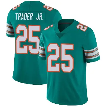 ＃25 Men's Dante Trader Jr. Aqua Limited Miami Dolphins Alternate Vapor Untouchable Jersey