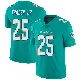 ＃25 Men's Dante Trader Jr. Aqua Limited Miami Dolphins Team Color Vapor Untouchable Jersey