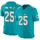 ＃25 Men's Dante Trader Jr. Aqua Limited Miami Dolphins Vapor F.U.S.E. Jersey