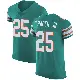 ＃25 Men's Dante Trader Jr. Green Elite Miami Dolphins Aqua Alternate Vapor Untouchable Jersey