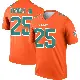 ＃25 Men's Dante Trader Jr. Orange Legend Miami Dolphins Inverted Jersey