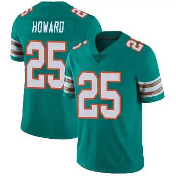 ＃25 Men's Xavien Howard Aqua Limited Miami Dolphins Alternate Vapor Untouchable Jersey