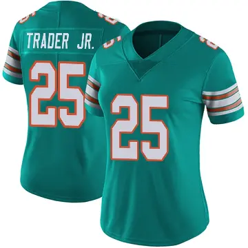 ＃25 Women's Dante Trader Jr. Aqua Limited Miami Dolphins Alternate Vapor Untouchable Jersey