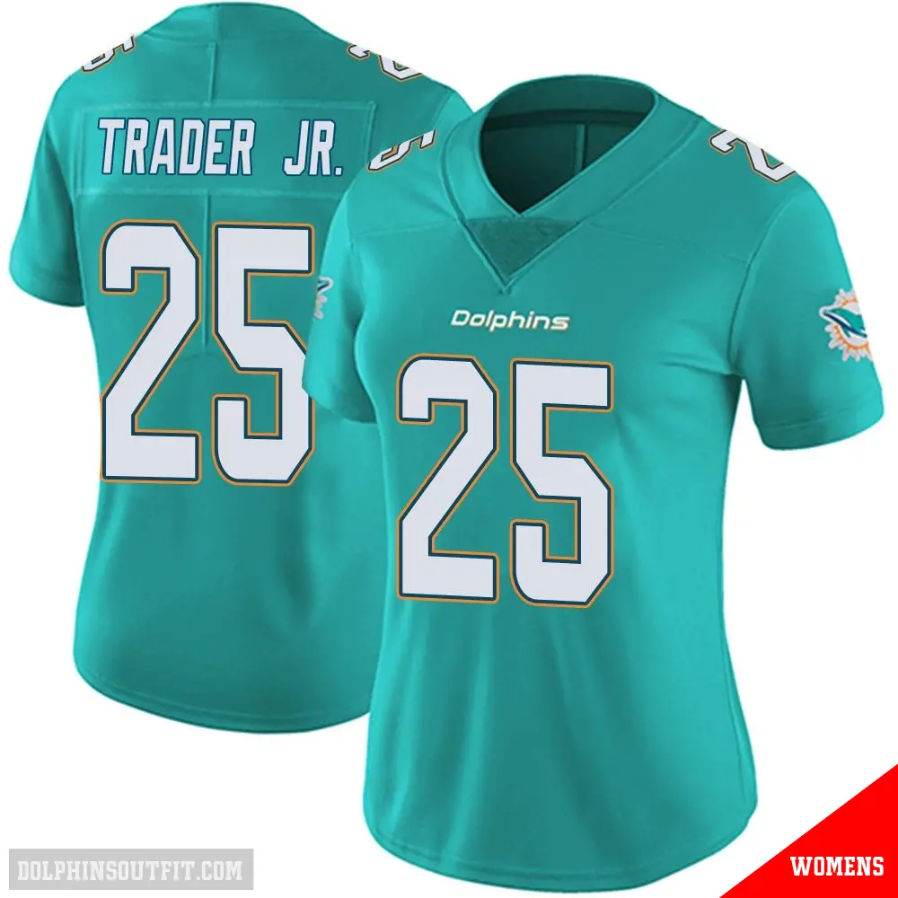 ＃25 Women's Dante Trader Jr. Aqua Limited Miami Dolphins Team Color Vapor Untouchable Jersey