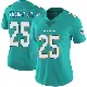 ＃25 Women's Dante Trader Jr. Aqua Limited Miami Dolphins Team Color Vapor Untouchable Jersey