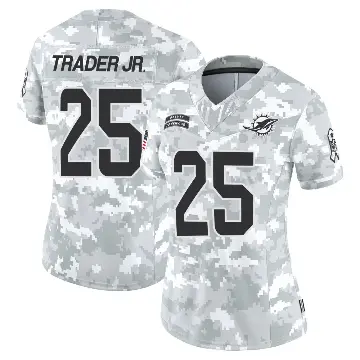 ＃25 Women's Dante Trader Jr. Arctic Camo Limited Miami Dolphins 2024 Salute to Service Jersey