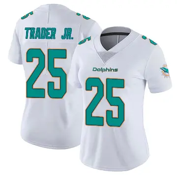 ＃25 Women's Dante Trader Jr. White Miami Dolphins limited Vapor Untouchable Jersey