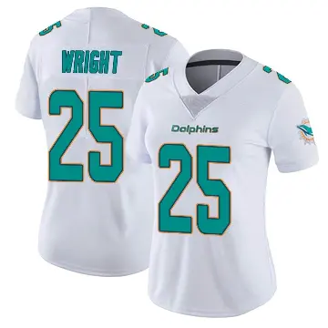 ＃25 Women's Jaylen Wright White Miami Dolphins limited Vapor Untouchable Jersey