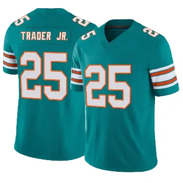 ＃25 Youth Dante Trader Jr. Aqua Limited Miami Dolphins Alternate Vapor F.U.S.E. Jersey
