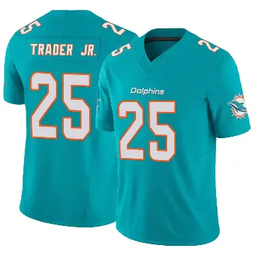 ＃25 Youth Dante Trader Jr. Aqua Limited Miami Dolphins Vapor F.U.S.E. Jersey