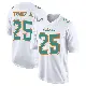 ＃25 Youth Dante Trader Jr. White Game Miami Dolphins Fashion Jersey