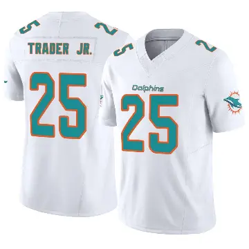 ＃25 Youth Dante Trader Jr. White Limited Miami Dolphins Vapor F.U.S.E. Jersey