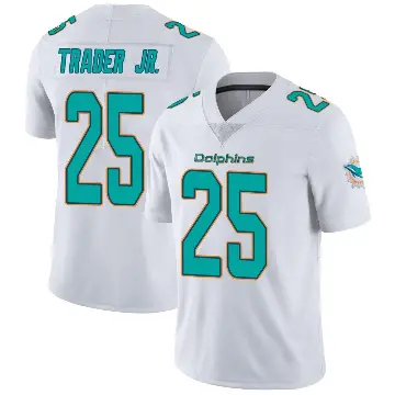＃25 Youth Dante Trader Jr. White Miami Dolphins limited Vapor Untouchable Jersey