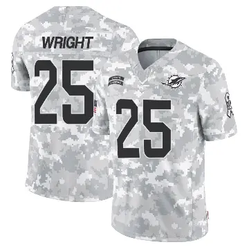 ＃25 Youth Jaylen Wright Arctic Camo Limited Miami Dolphins 2024 Salute to Service Jersey