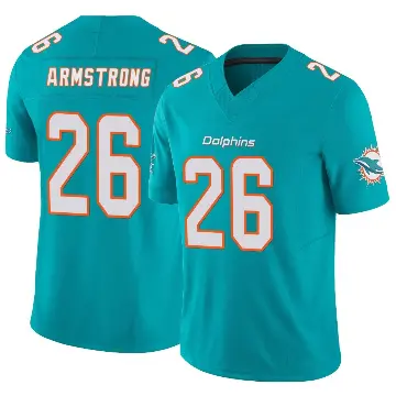 ＃26 Men's Cornell Armstrong Aqua Limited Miami Dolphins Vapor F.U.S.E. Jersey