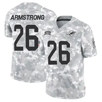 ＃26 Men's Cornell Armstrong Arctic Camo Limited Miami Dolphins 2024 Salute to Service Jersey