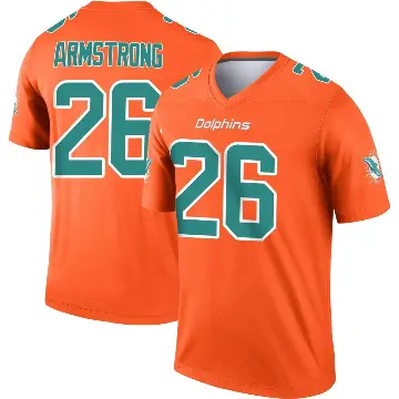＃26 Men's Cornell Armstrong Orange Legend Miami Dolphins Inverted Jersey
