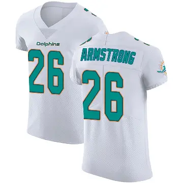 ＃26 Men's Cornell Armstrong White Elite Miami Dolphins Vapor Untouchable Jersey
